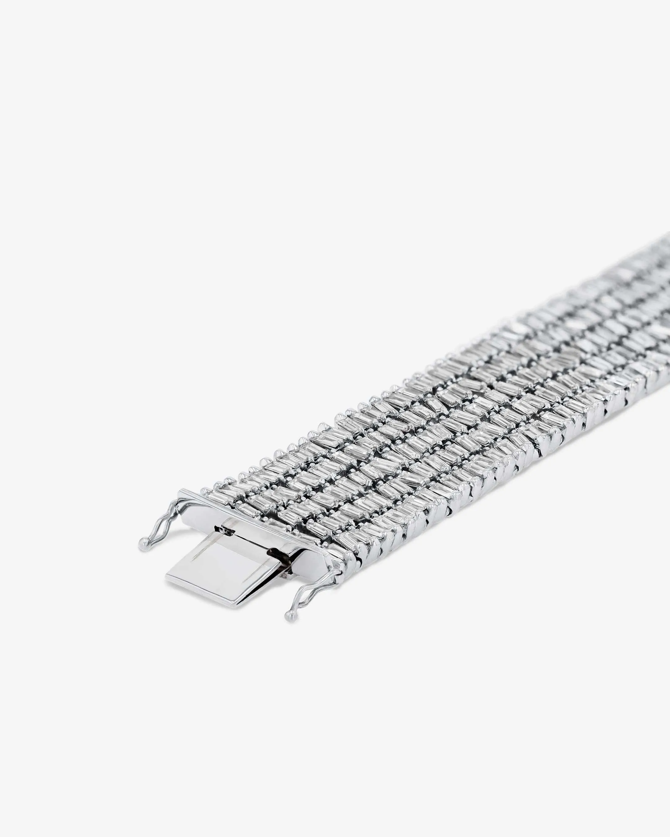 Classic Diamond Five Row Full Baguette Tennis Bracelet