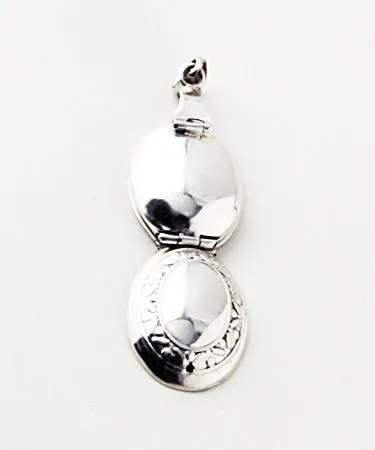 Collection Santa Pacheco ~ Locket "Oval Vertical" 4 pics .925 Sterling Silver