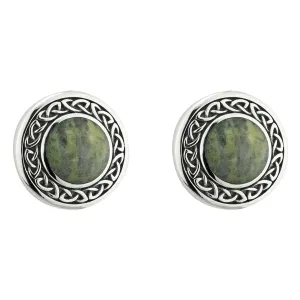 Connemara Marble Celtic Stud Earrings