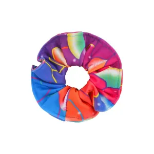 Coral Carnival Hair Scrunchie