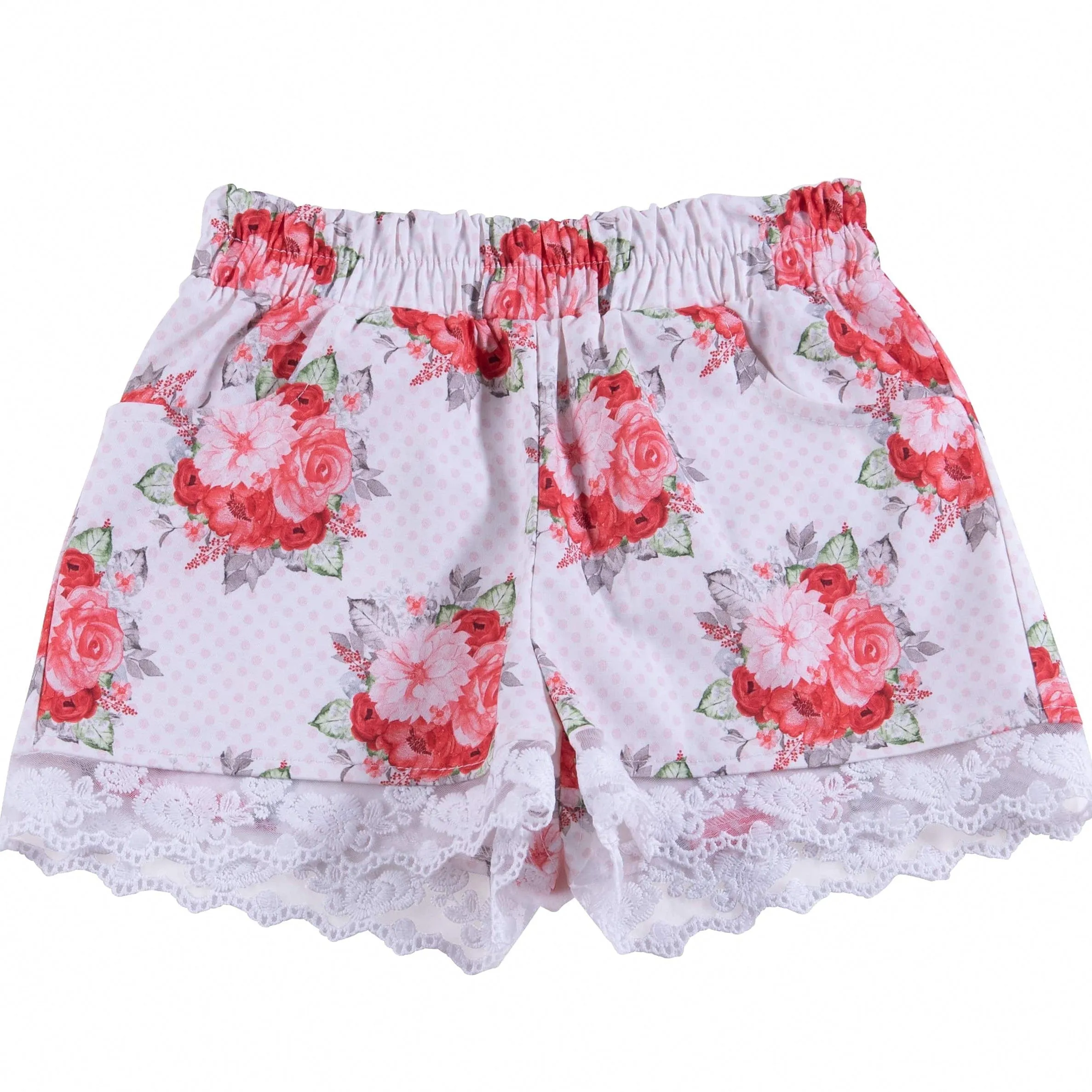 Daga - Floral Bow Two Piece Short Set - Coral