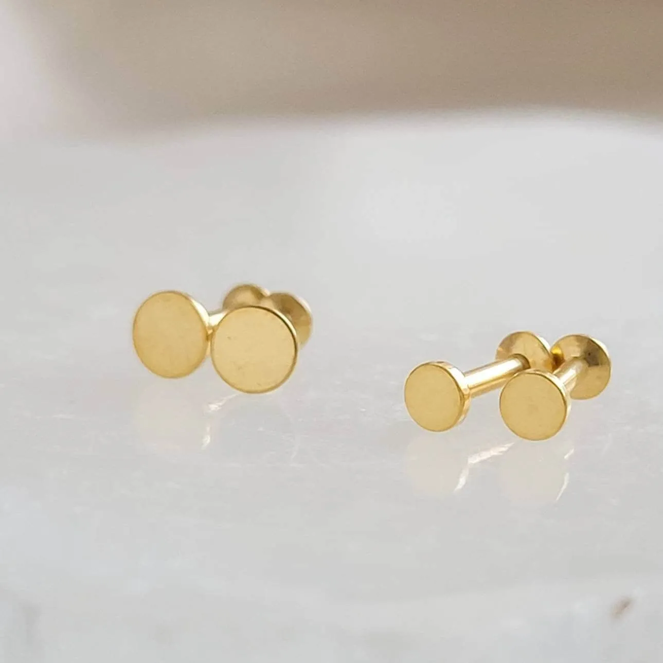 Dainty Flat Back Dot Studs