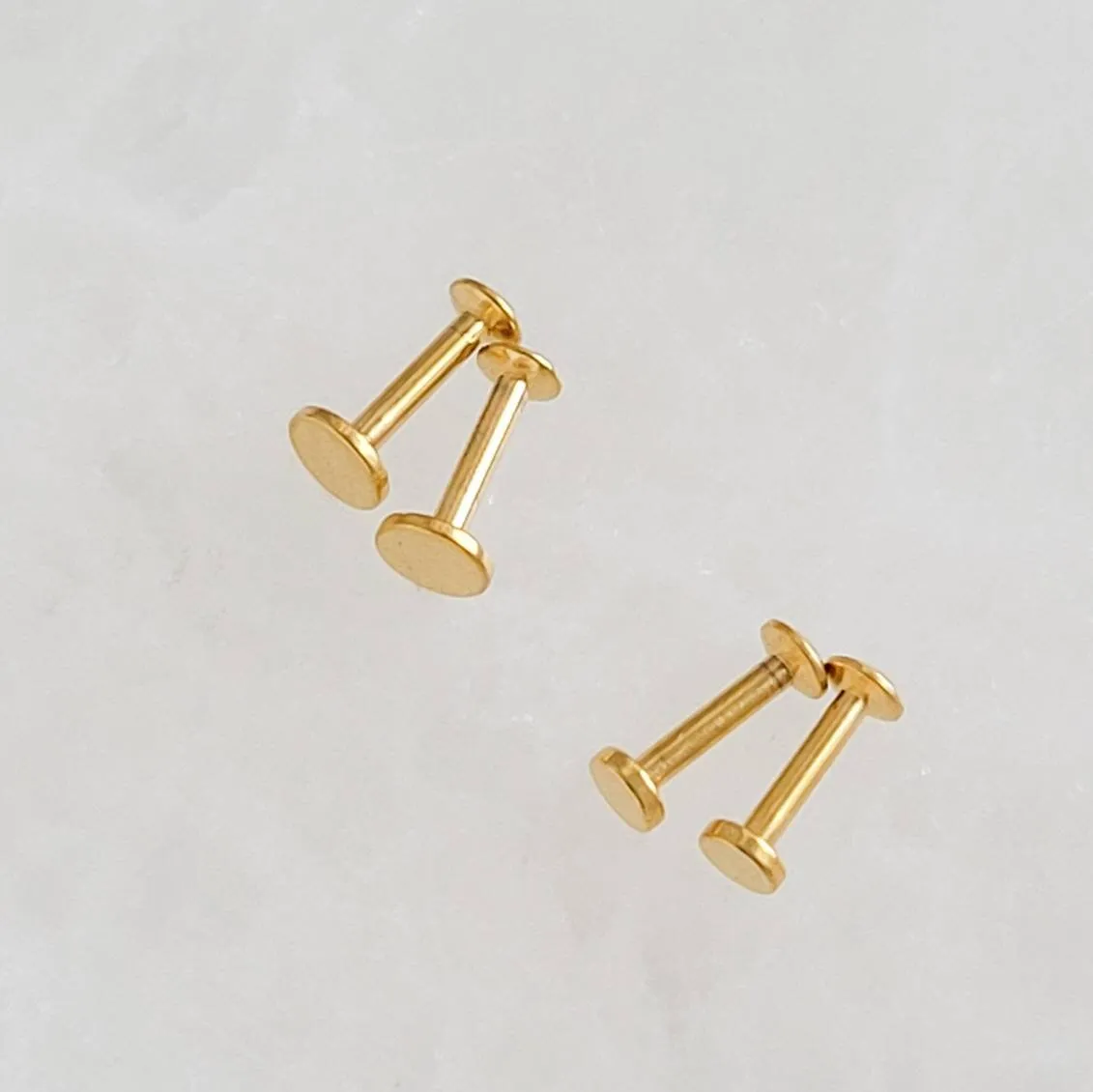 Dainty Flat Back Dot Studs