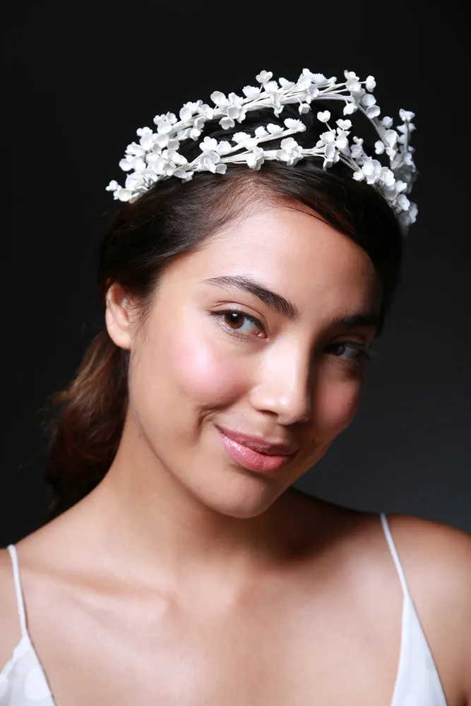 Dauphine: Tiara of Tiny Vintage Flowers