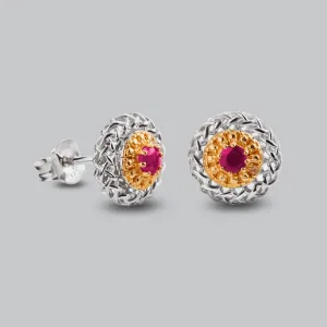 Diamond & Ruby Earrings