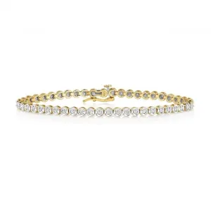 Diamond Jewellery 9ct Gold Diamond Tennis Bracelet BD015