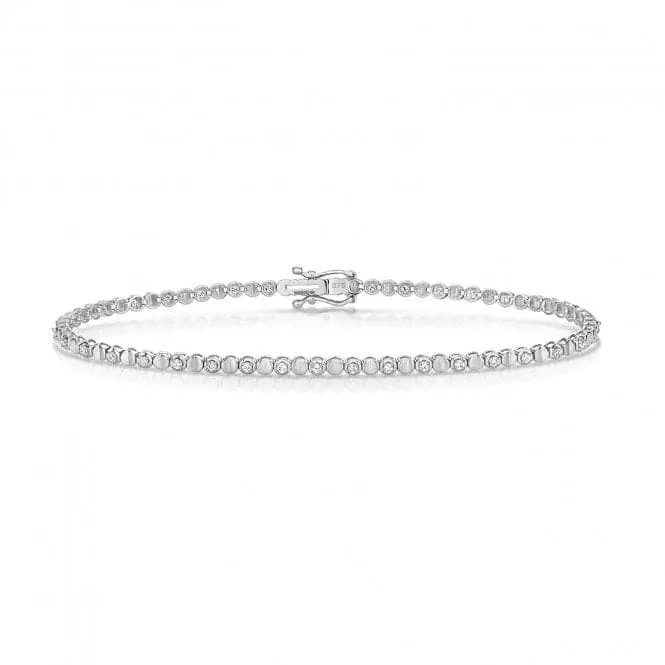 Diamond Jewellery 9ct White Gold Diamond Bracelet BD040W