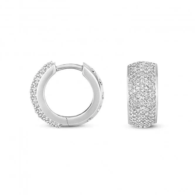 Diamond Jewellery 9ct White Gold Diamond Huggies Earrings ED137W