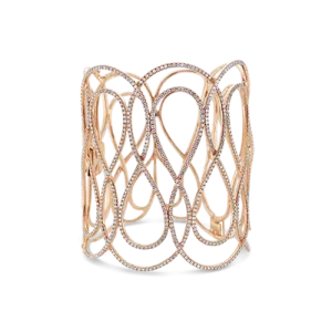 Diamond Swirl Openwork Bangle Bracelet