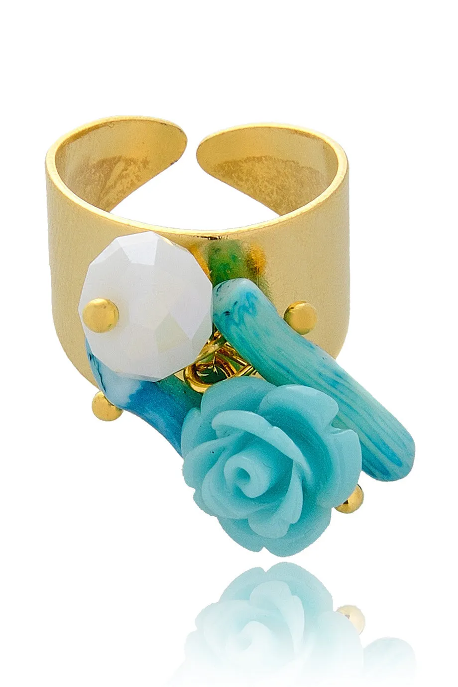 FABIO TOSI ROSE Turquoise Chevalier Ring