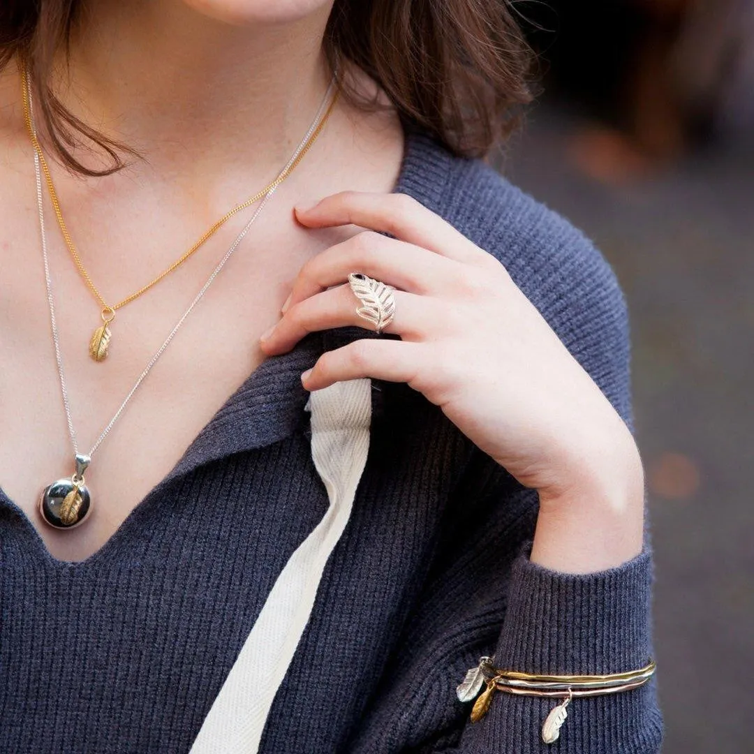 Feather Pendant | Silver