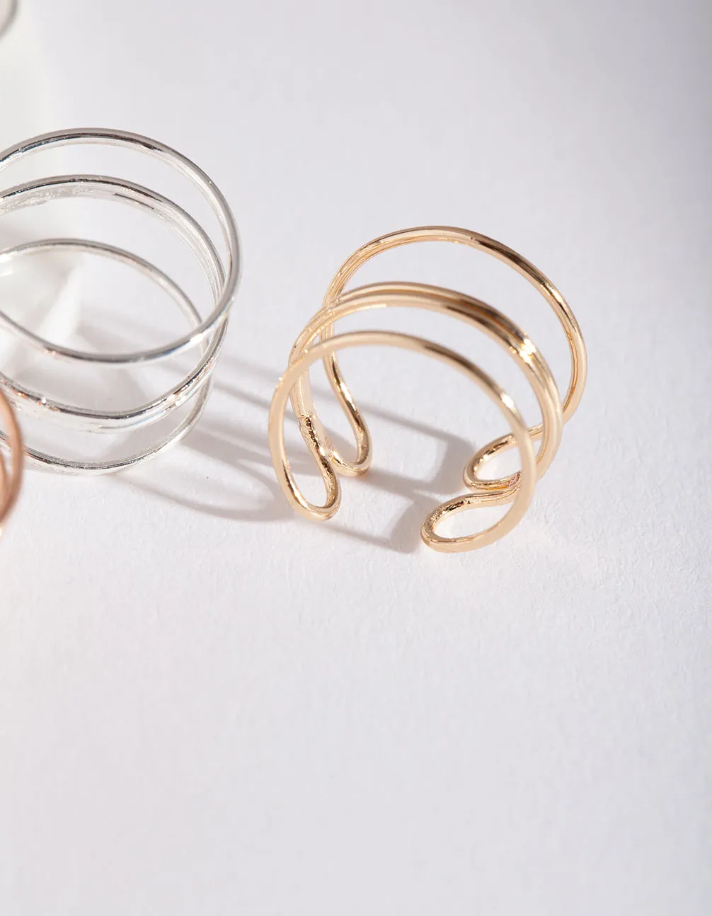 Fine Modern Cuff Toe Ring Pack