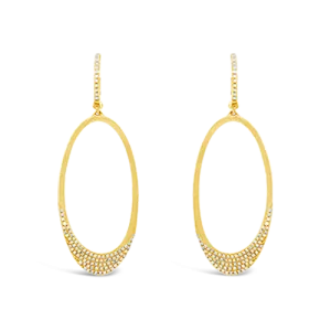 Gold & Diamond Dangle Earrings