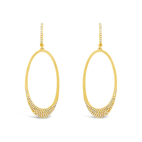 Gold & Diamond Dangle Earrings