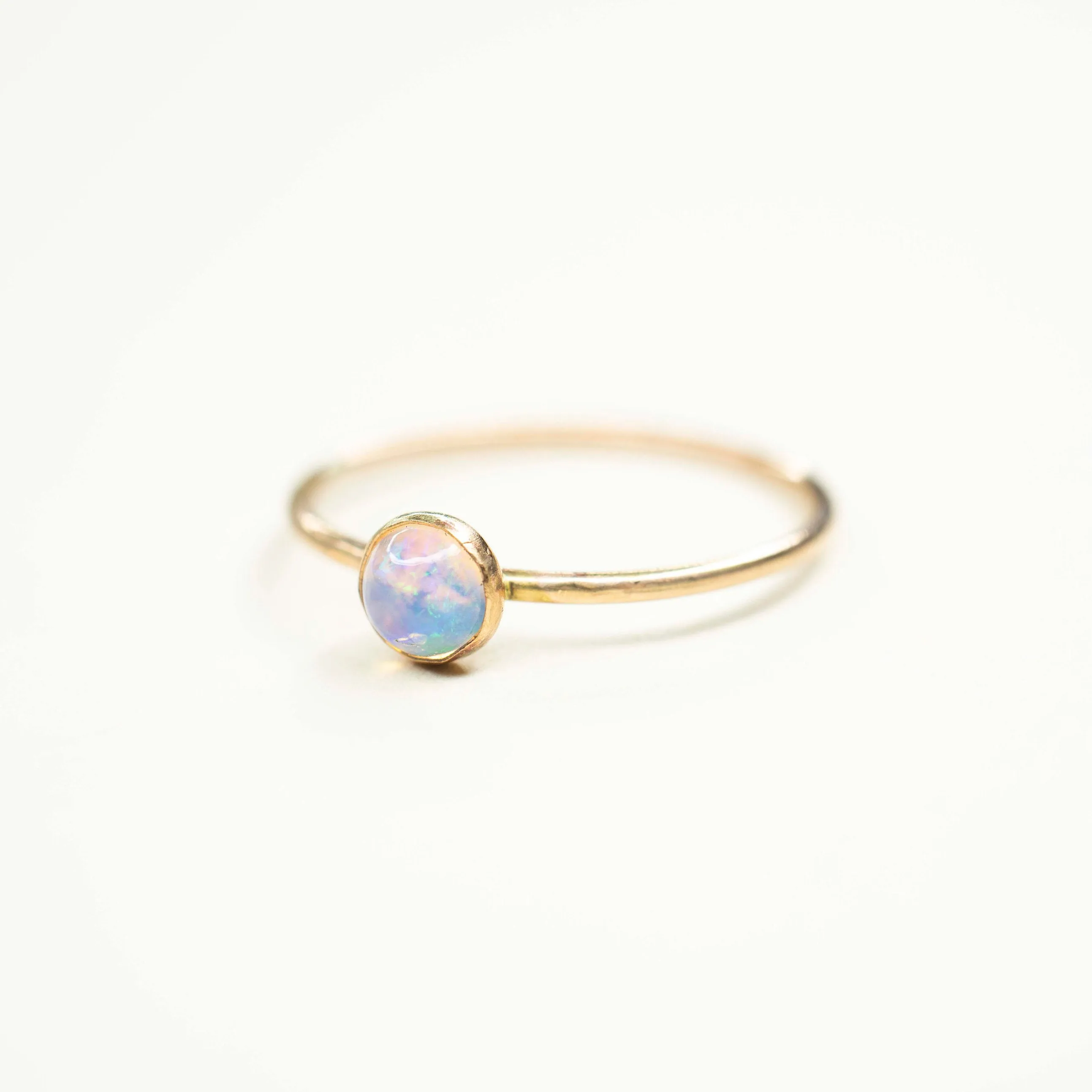 Gold Filled Little Natural Opal Ring