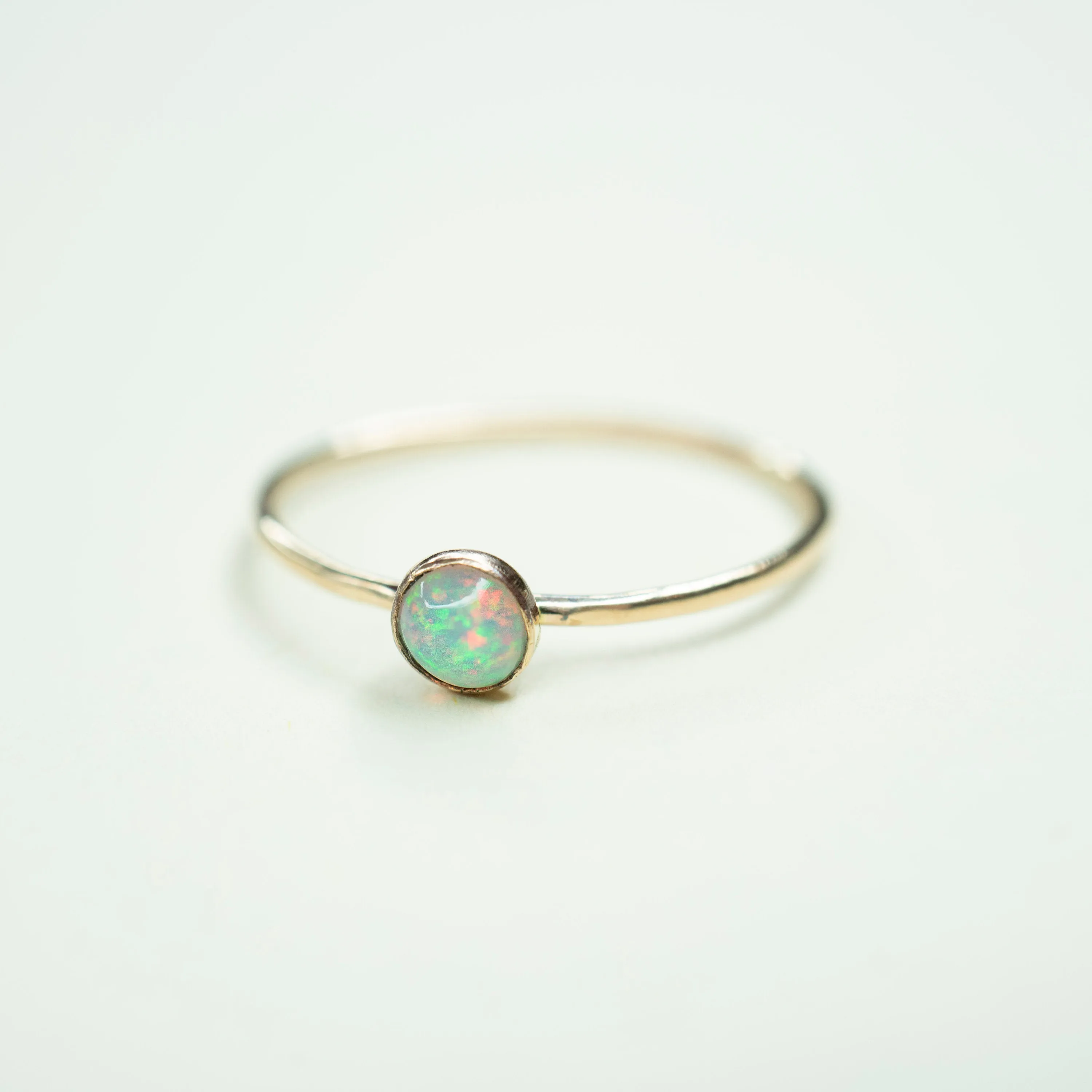 Gold Filled Little Natural Opal Ring