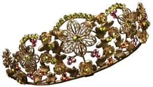 Gold Flower Leaf Tiara / Woodland Princess Crown