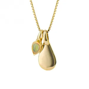 Gold Plated Birthstone October Opal Pendant P5188