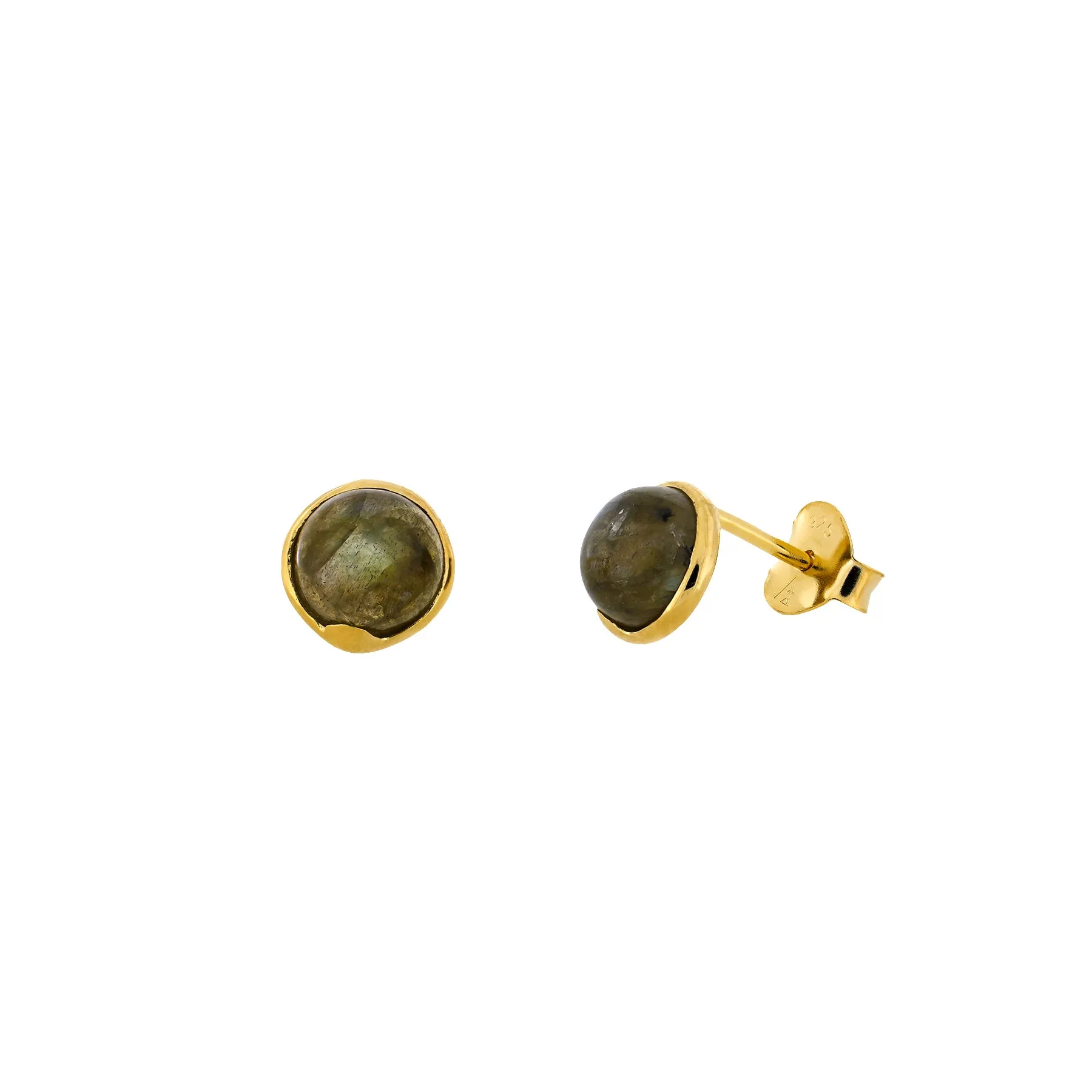 Gold Vermeil Labradorite Stud Earrings