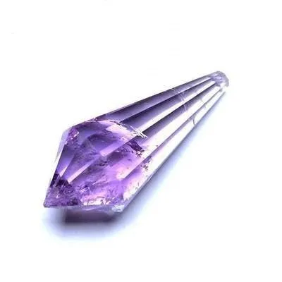 High-Grade Natural Purple Yellow Crystal Amethyst Single Tip Neckline Pendant