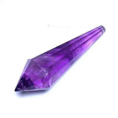 High-Grade Natural Purple Yellow Crystal Amethyst Single Tip Neckline Pendant