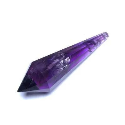 High-Grade Natural Purple Yellow Crystal Amethyst Single Tip Neckline Pendant