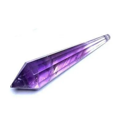 High-Grade Natural Purple Yellow Crystal Amethyst Single Tip Neckline Pendant