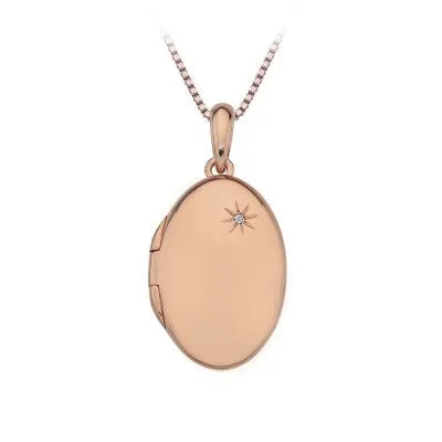 Hot Diamonds Rose Oval Pendant DP494