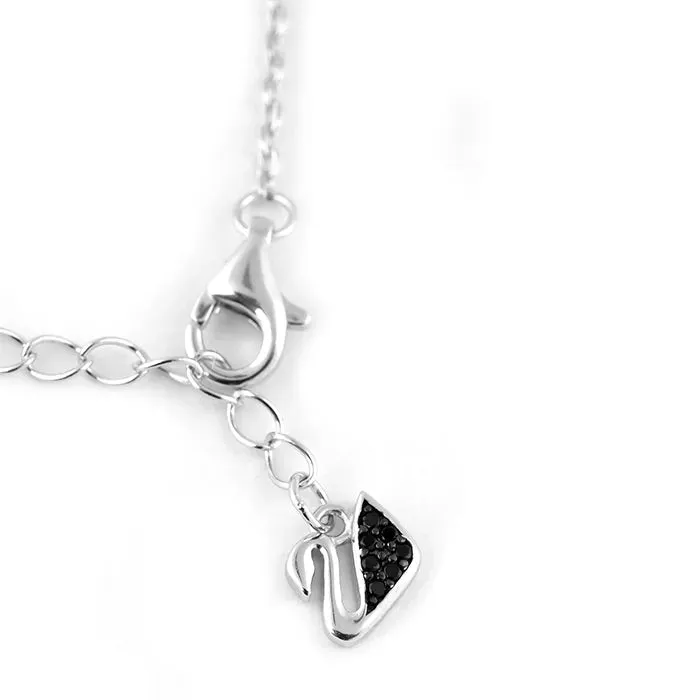 Intricate Silver Swan Chain Locket