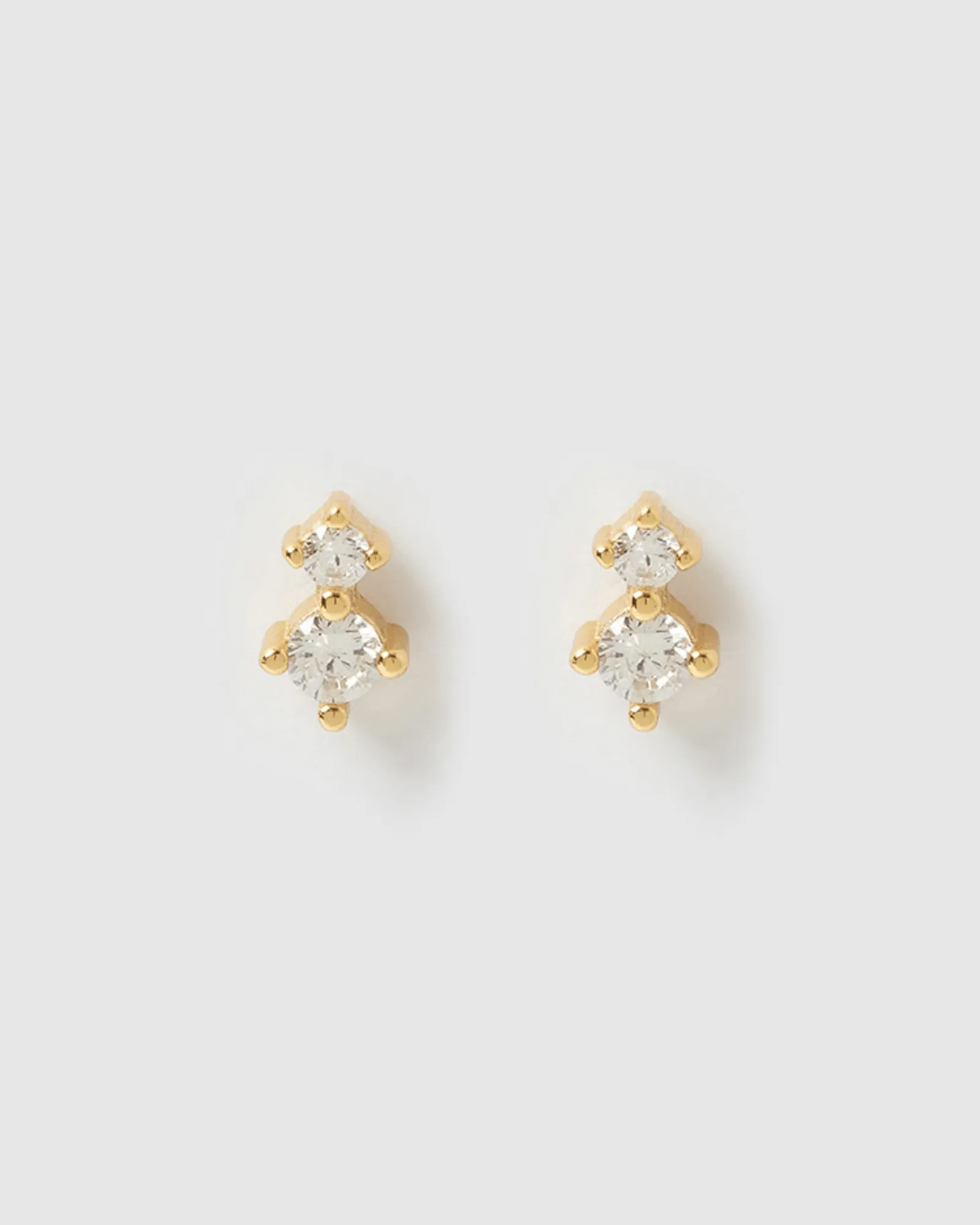 Izoa Milah Stud Earrings Gold