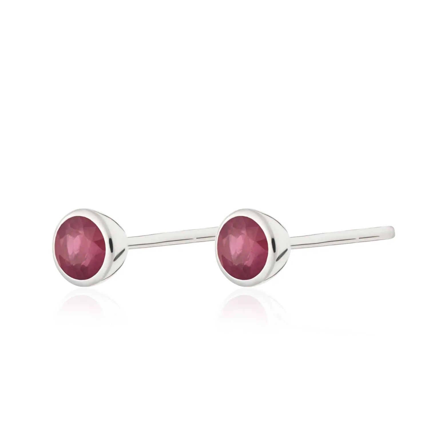 July Birthstone Earrings (Ruby)