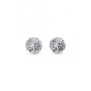 Ladies Rhodium Plated 4G Stud Crystals Earrings UBE01393RH