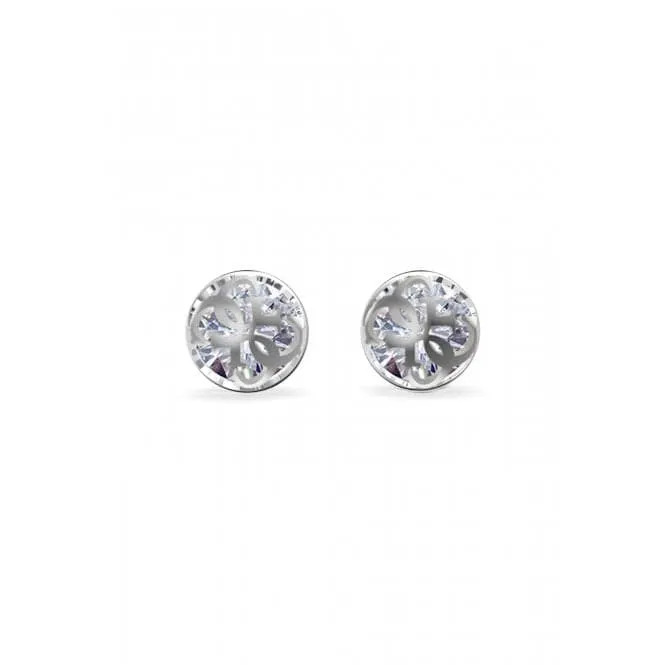 Ladies Rhodium Plated 4G Stud Crystals Earrings UBE01393RH