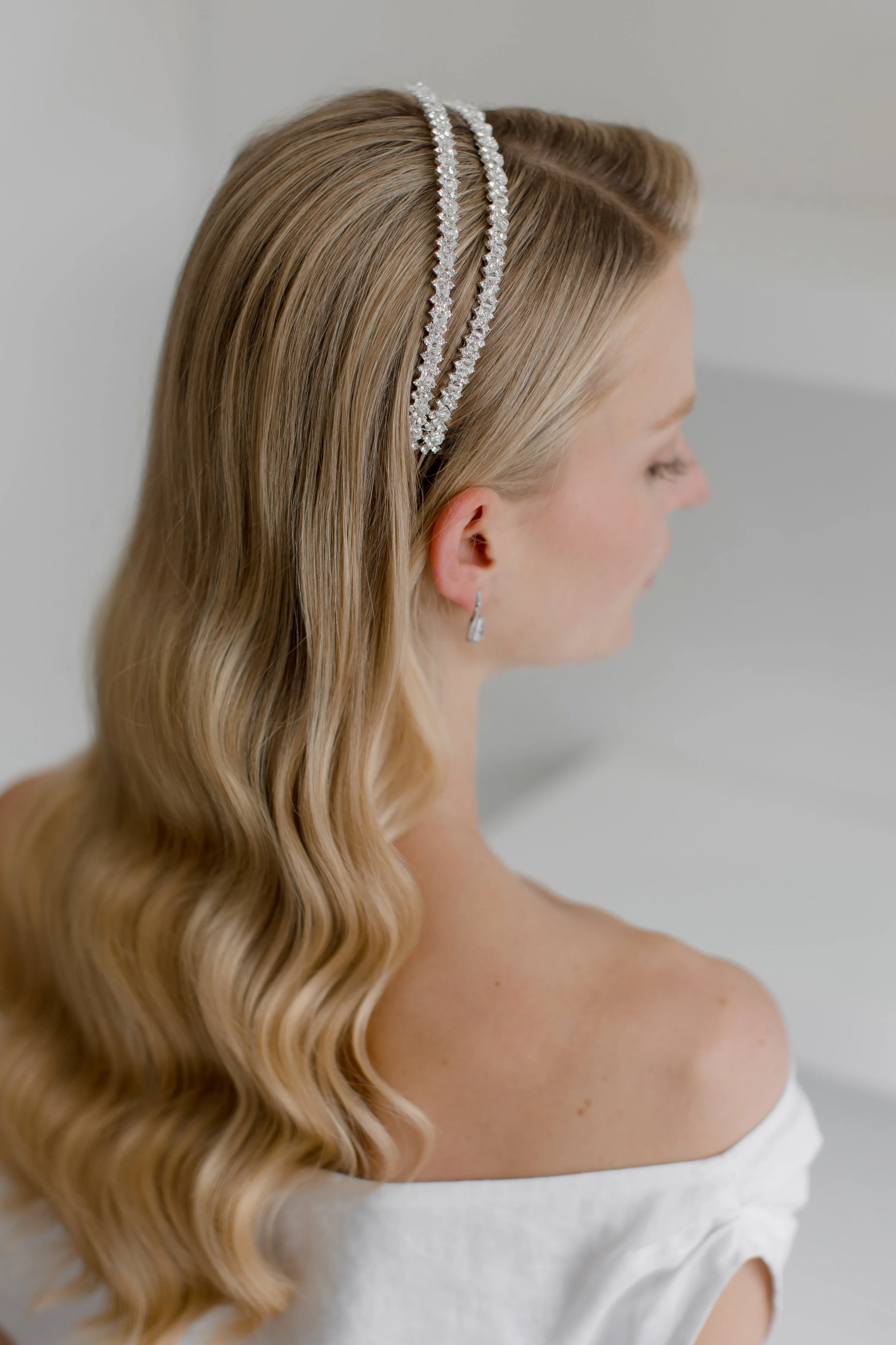 Lauren Crystal - Crystal Bridal Double Headband