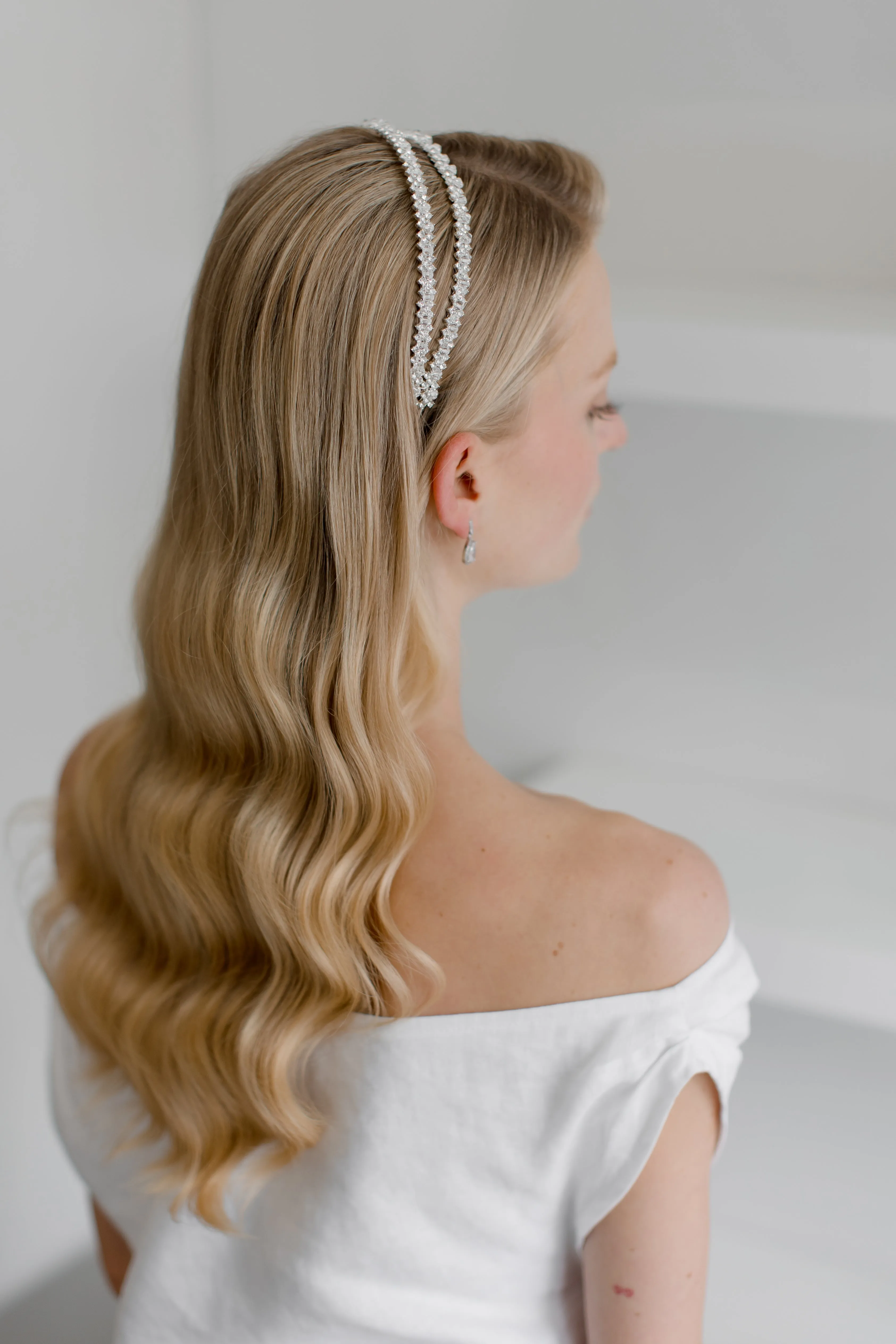 Lauren Crystal - Crystal Bridal Double Headband