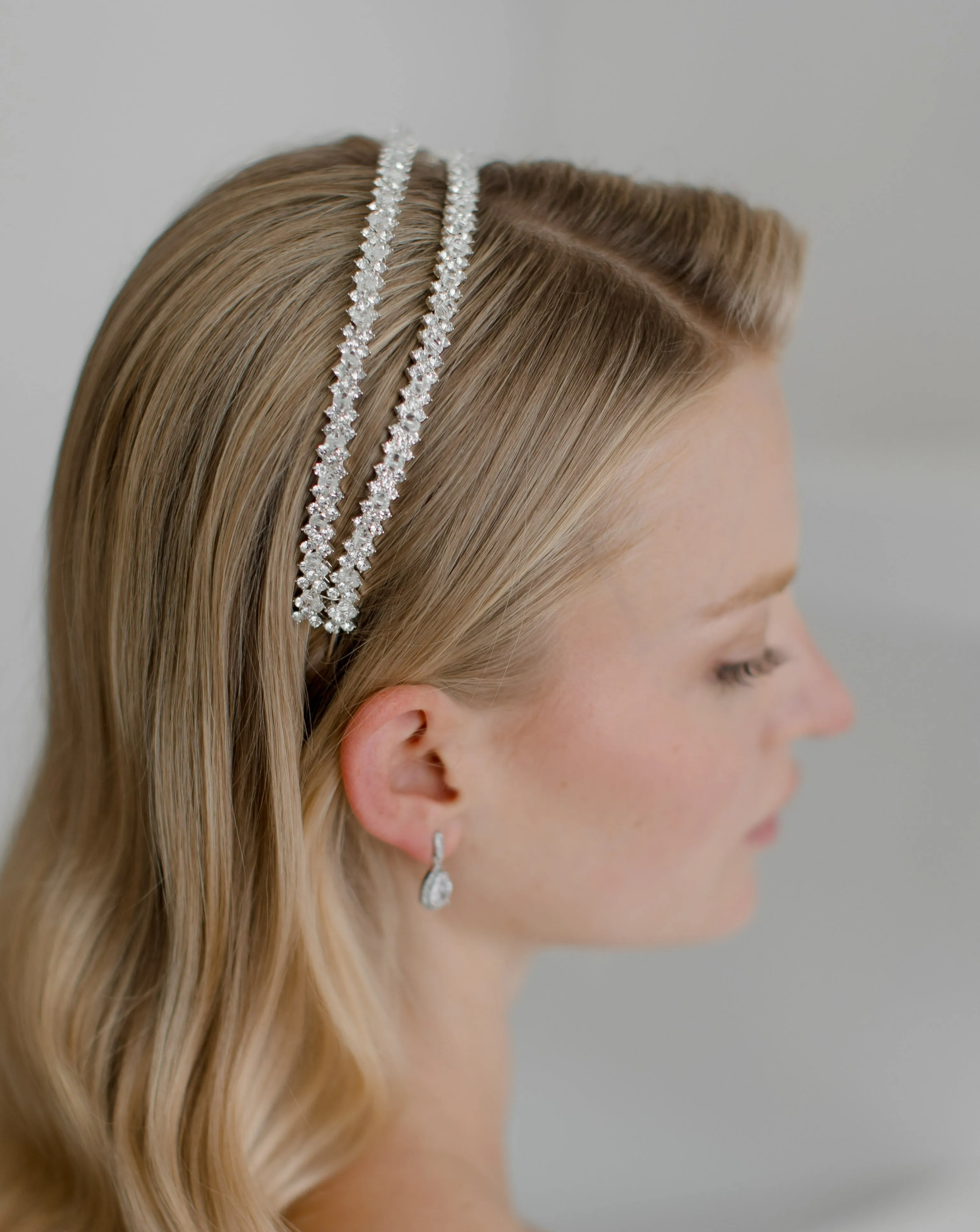 Lauren Crystal - Crystal Bridal Double Headband