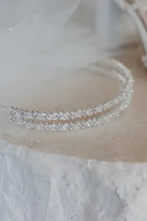 Lauren Crystal - Crystal Bridal Double Headband