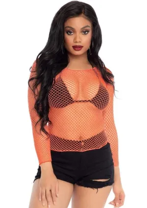 Leg Avenue Spandex Long Sleeved Industrial Net Shirt