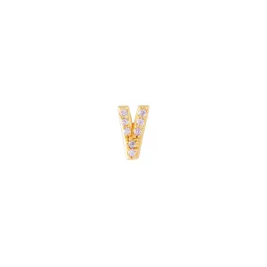 LETTER PAVE STUD - V