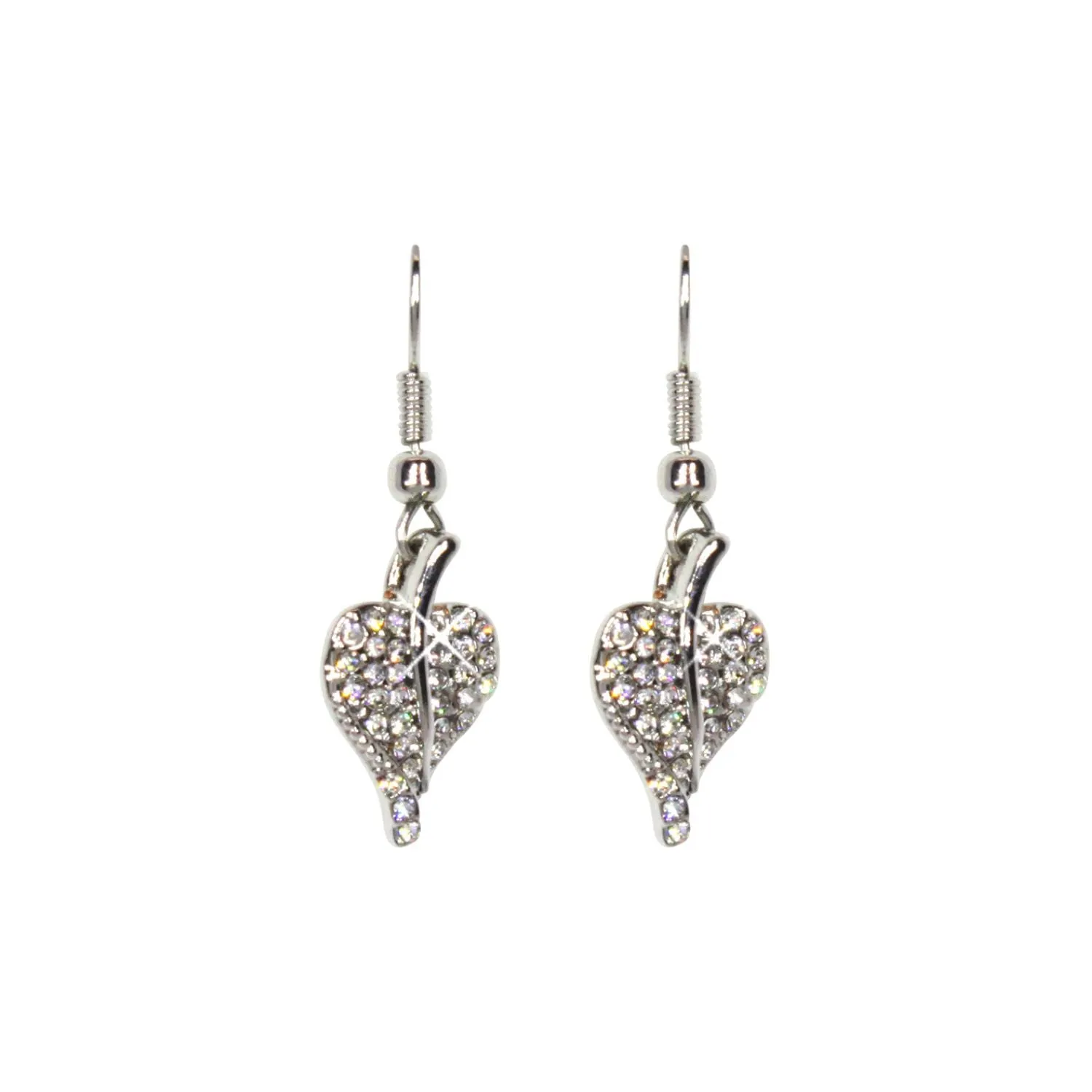 Lila Jewellery Sweet Heart Diamonte Carded Earrings