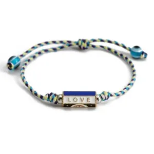 Love Locket Rope Braided Bracelet Blue