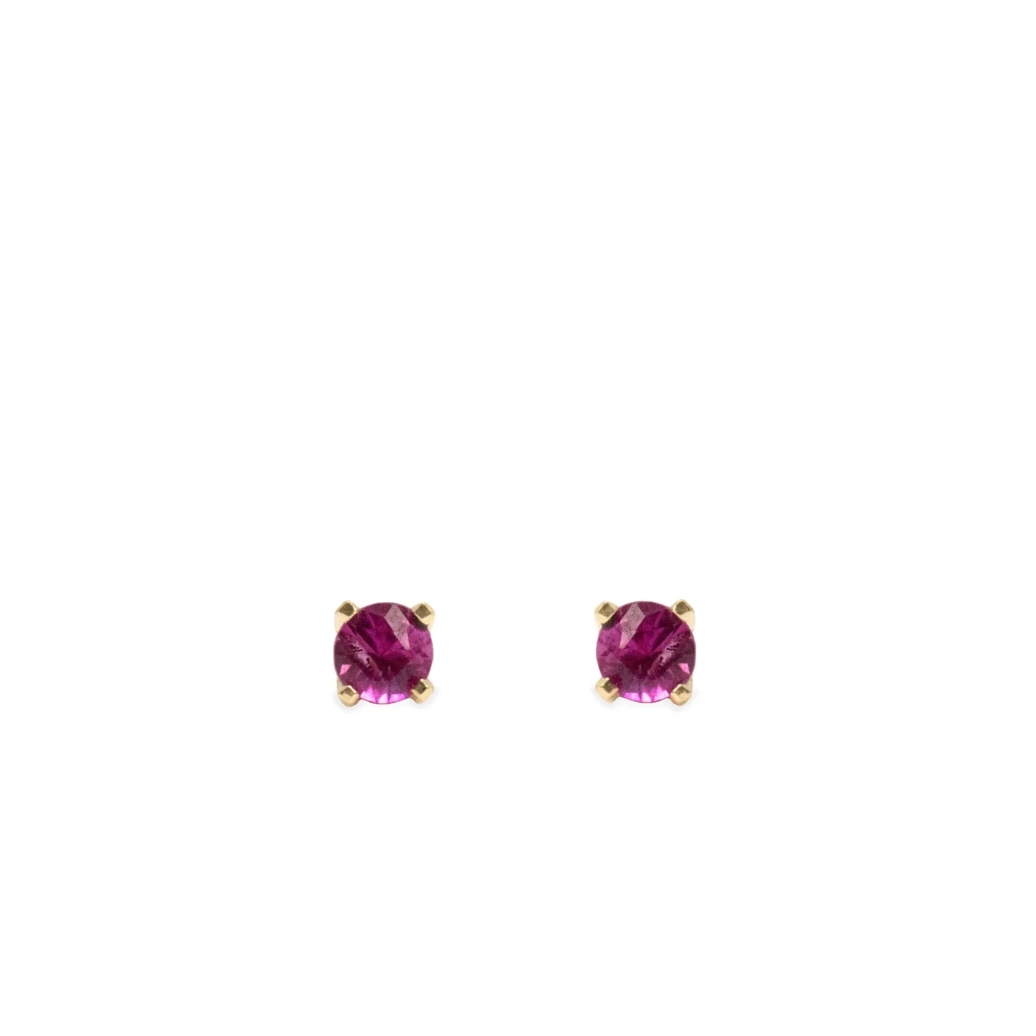 Martina Gold Earring 2mm Ruby