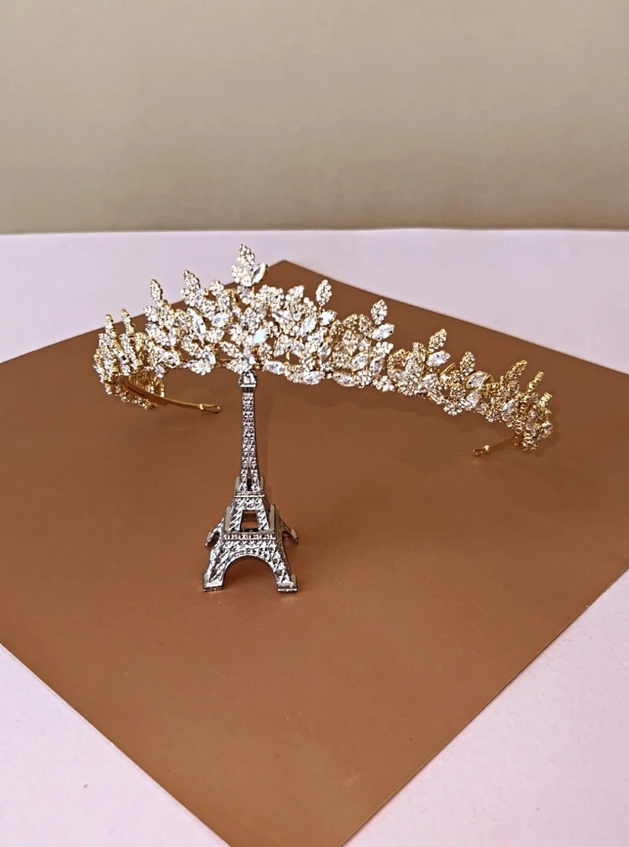 MONA Swarovski 3-D Wedding Tiara, Radiant Luxurious Bridal Tiara