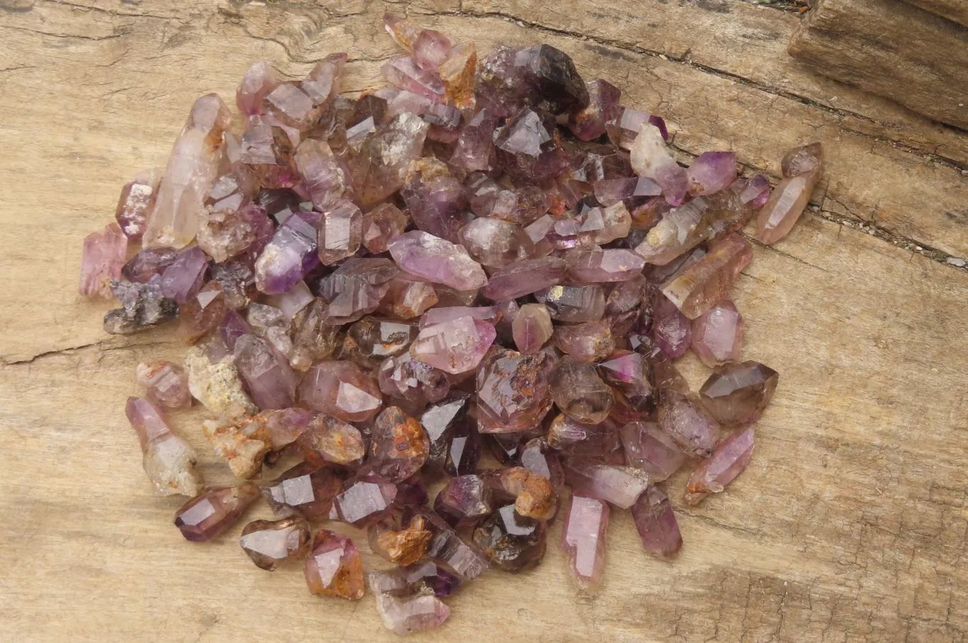 Natural Smokey Amethyst Crystals x 0.6 Kg Lot From Chiredzi, Zimbabwe