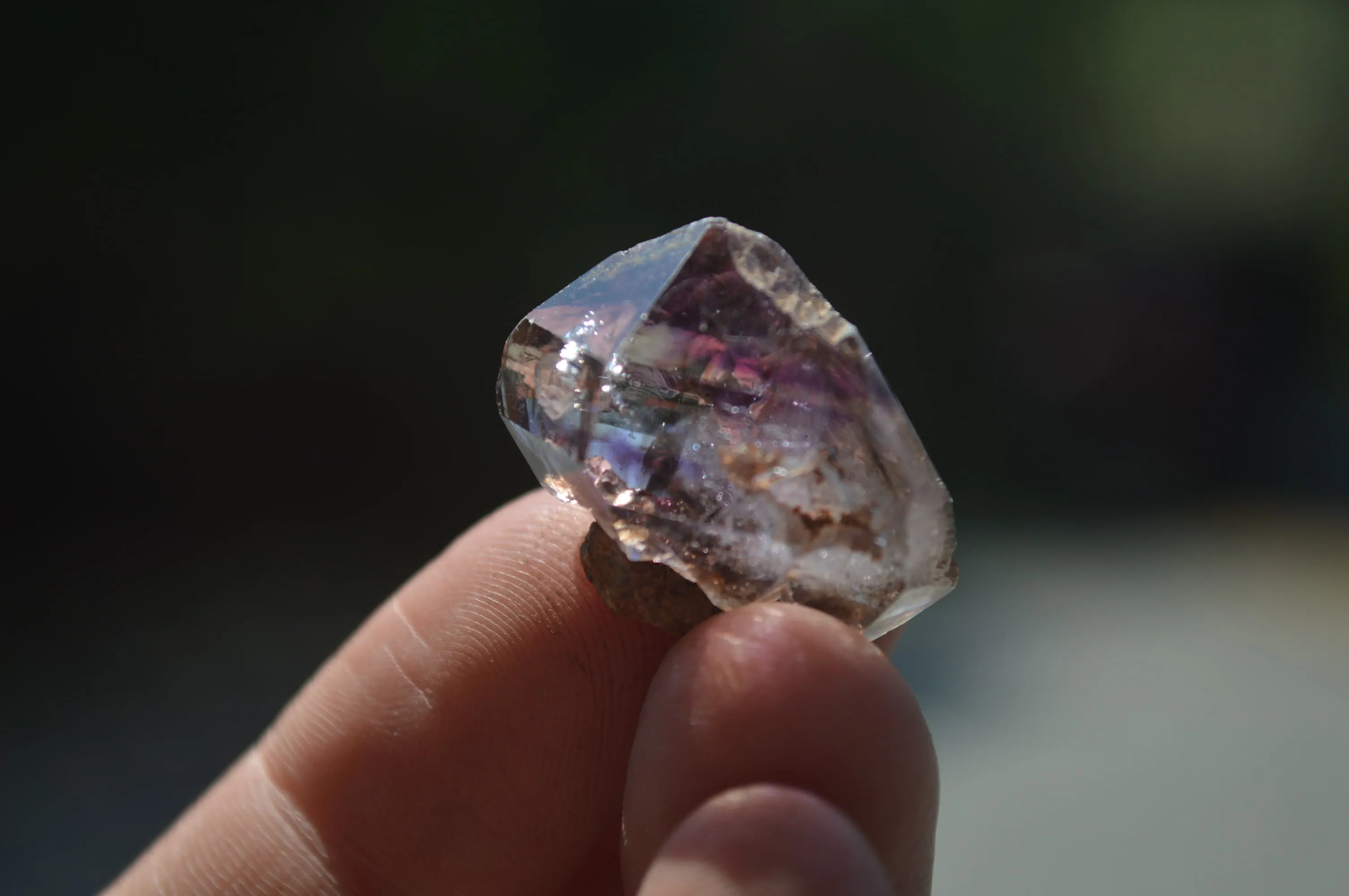 Natural Smokey Window Amethyst Crystals x 0.5 Kg Lot From Chiredzi, Zimbabwe