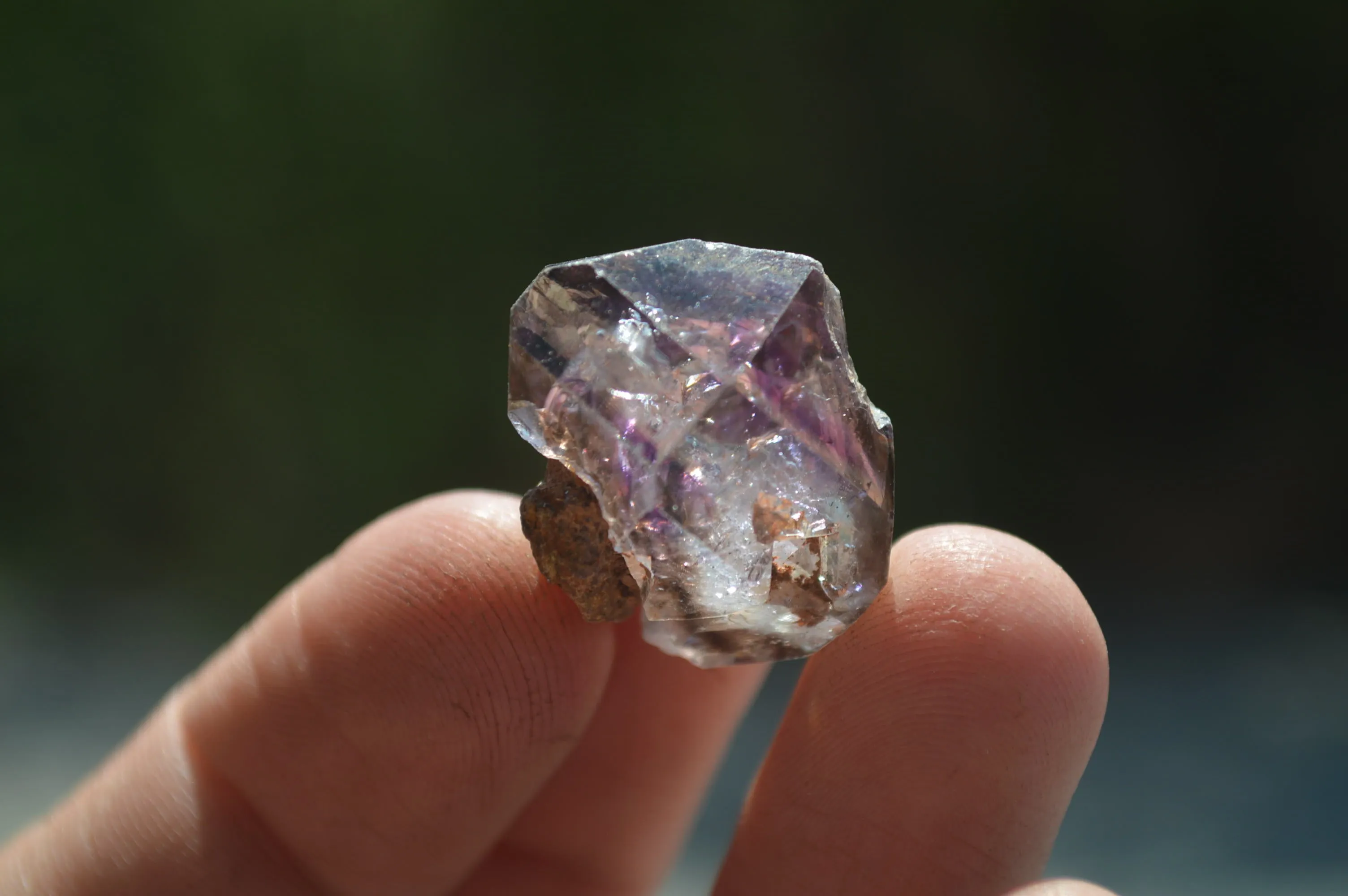 Natural Smokey Window Amethyst Crystals x 0.5 Kg Lot From Chiredzi, Zimbabwe