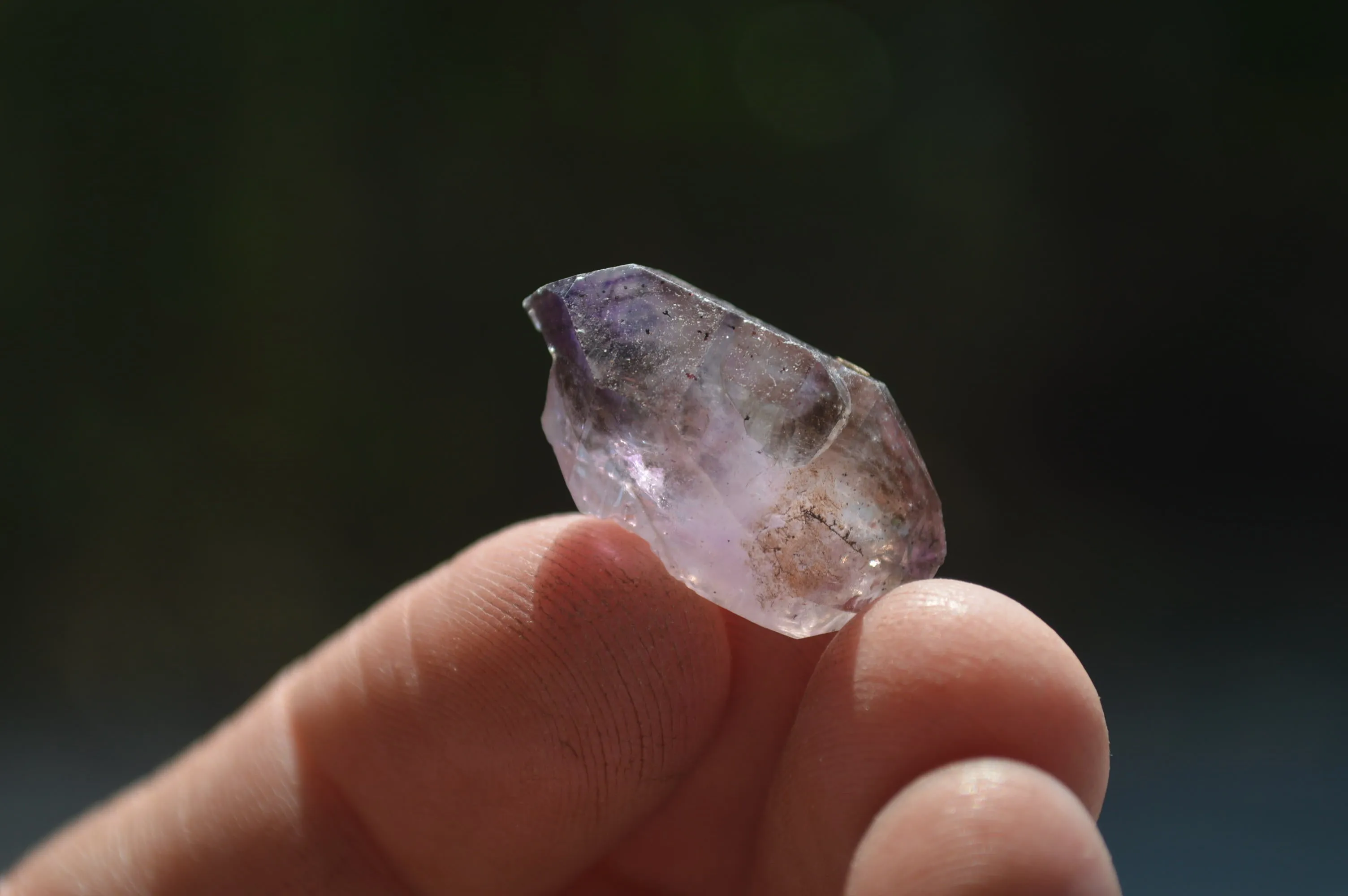 Natural Smokey Window Amethyst Crystals x 0.5 Kg Lot From Chiredzi, Zimbabwe