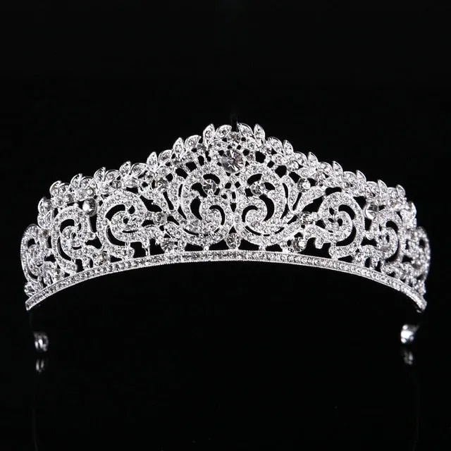 New Fashion Baroque Affordable Crystal Bridal Crown Tiaras for Women Bride Wedding Hair Accessories