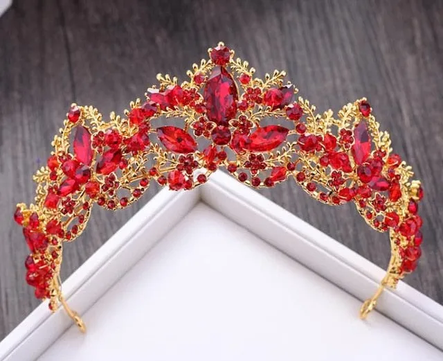 New Fashion Baroque Affordable Crystal Bridal Crown Tiaras for Women Bride Wedding Hair Accessories