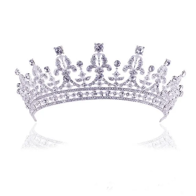 New Fashion Baroque Affordable Crystal Bridal Crown Tiaras for Women Bride Wedding Hair Accessories